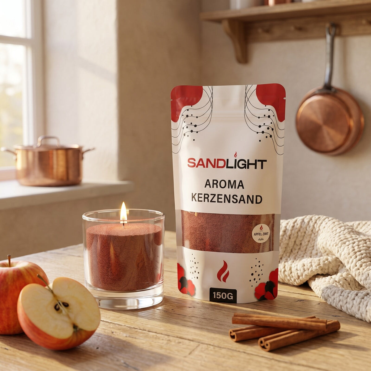 Sandlight Aroma Kerzensand Apfel Zimt 150 g