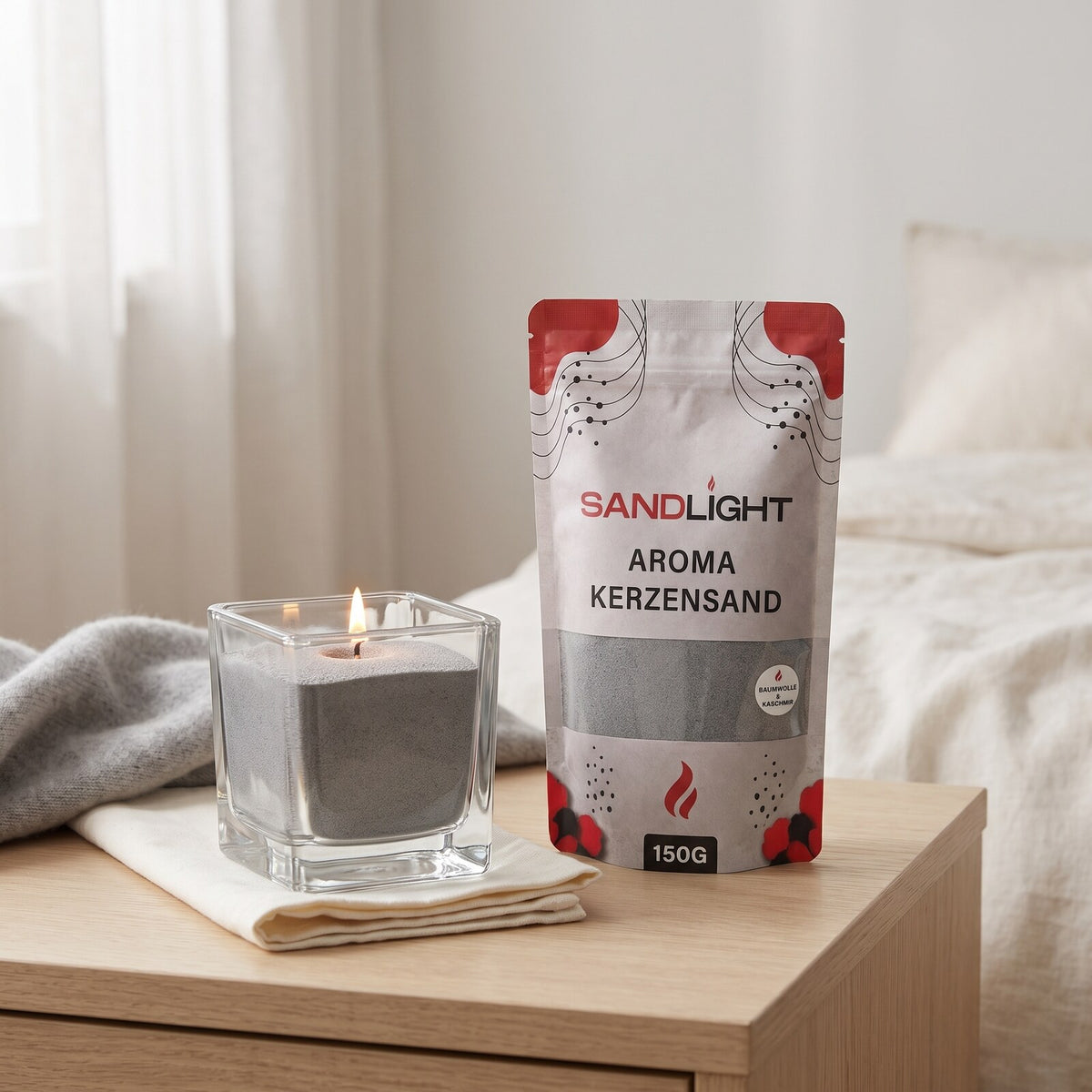 Sandlight Aroma Kerzensand Baumwolle und Kaschmir 150 g