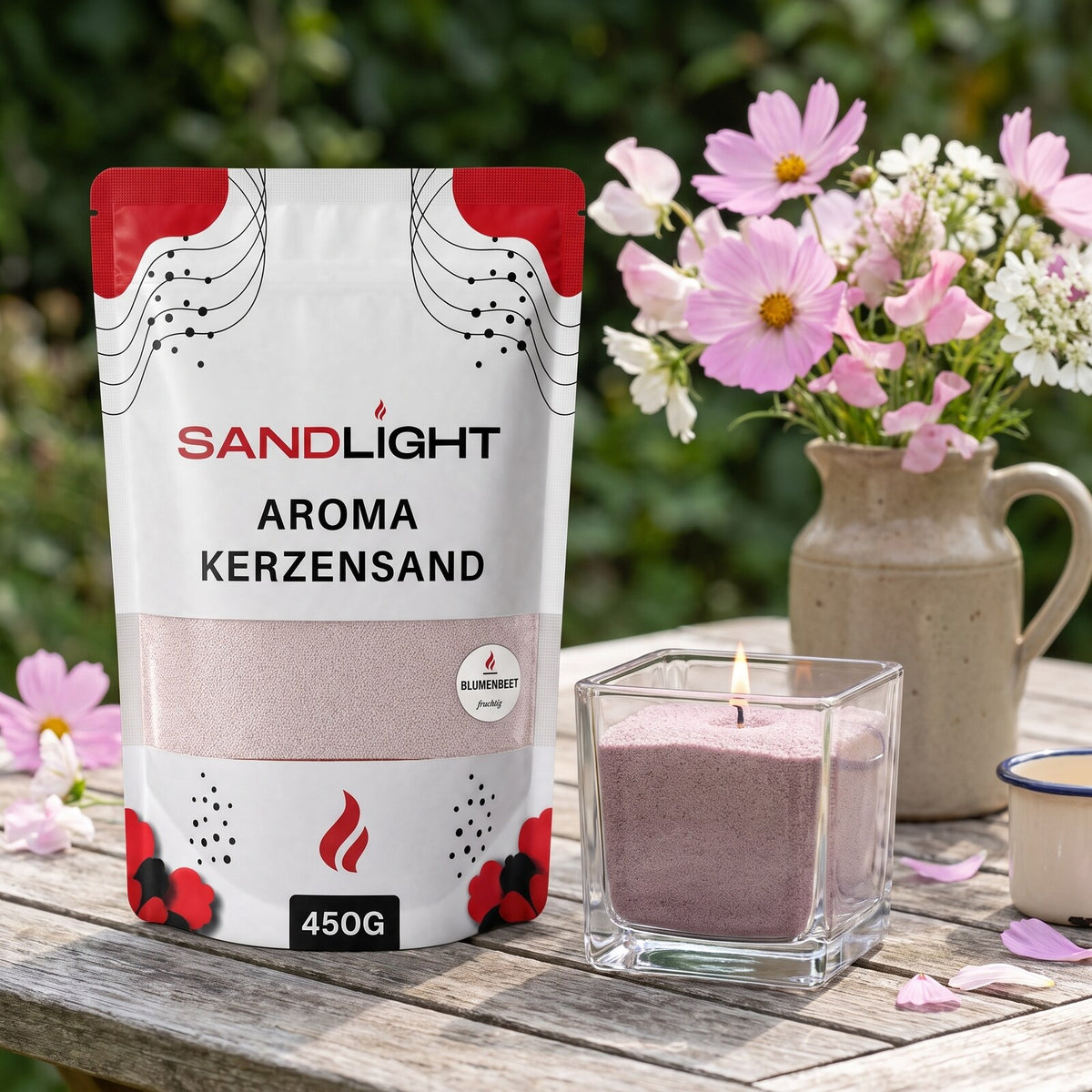 Sandlight Aroma Kerzensand Blumenbeet 450 g