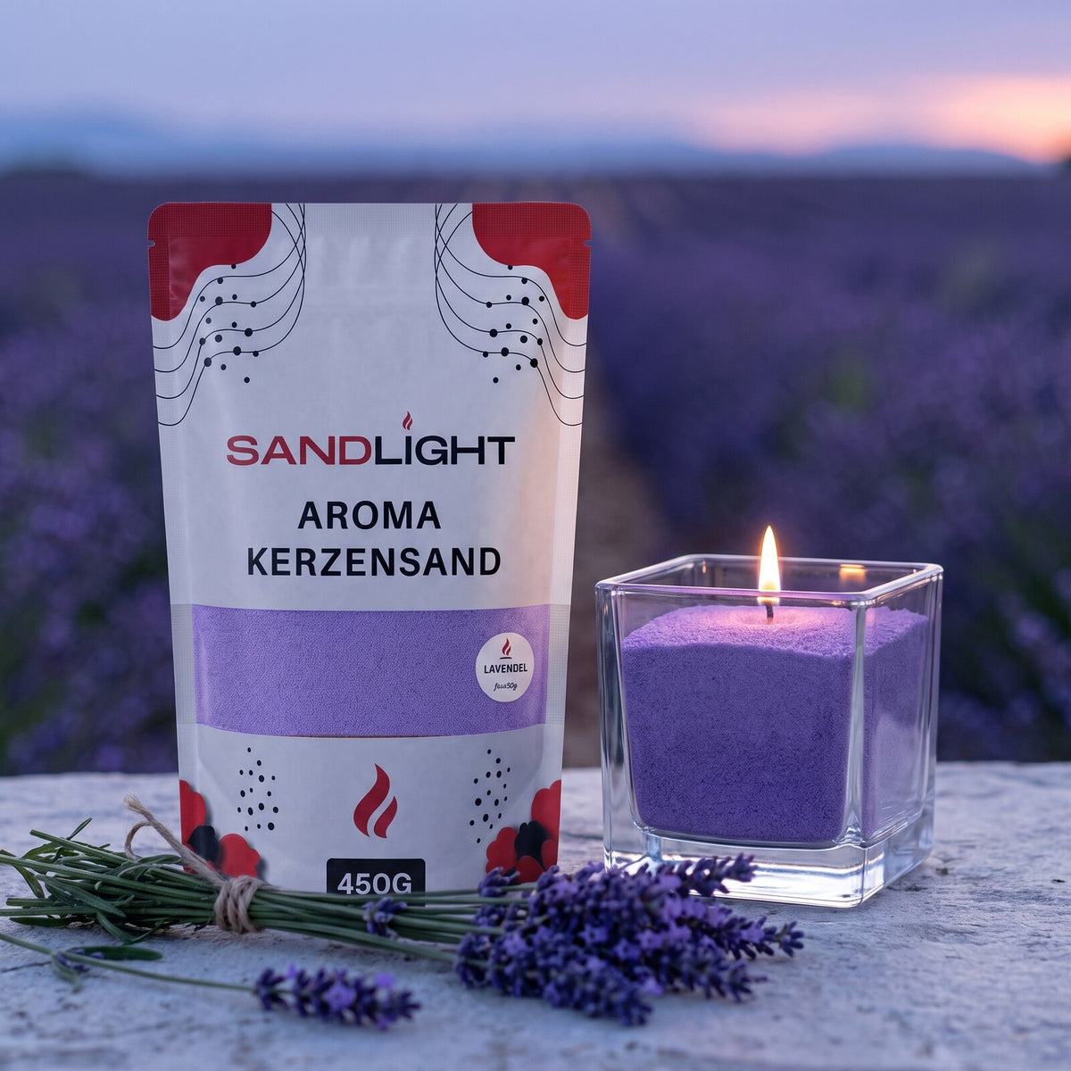 Sandlight Aroma Kerzensand Lavendel 450 g