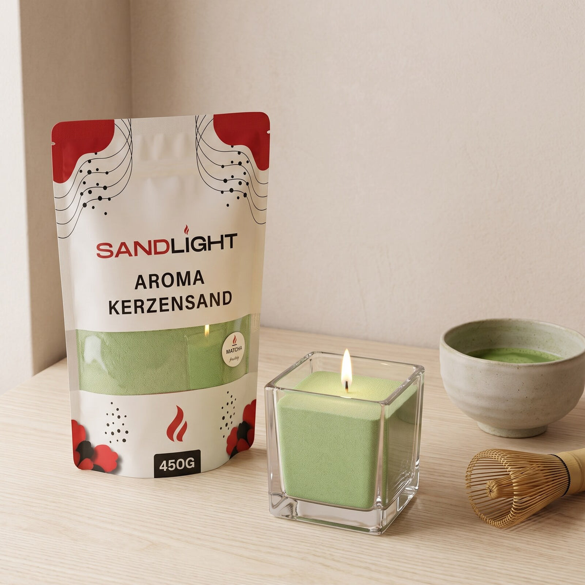 Sandlight Aroma Kerzensand Matcha 450 g
