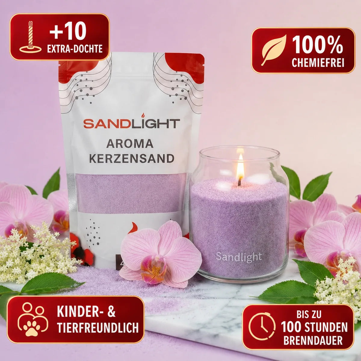 Aroma Kerzensand Orchidee 450g